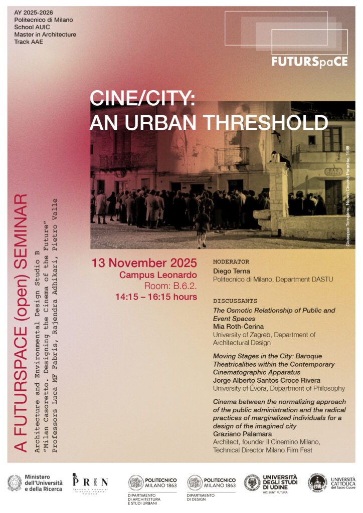 Poster of the seminar "Cine:City-an urban threshold"