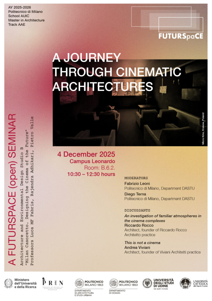 Poster of the seminar "A journey through cinematic architectures"
